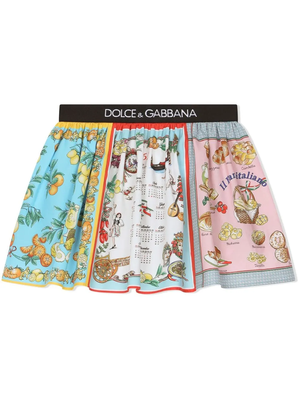 

Dolce & Gabbana Kids graphic-print casual skirt - Blue