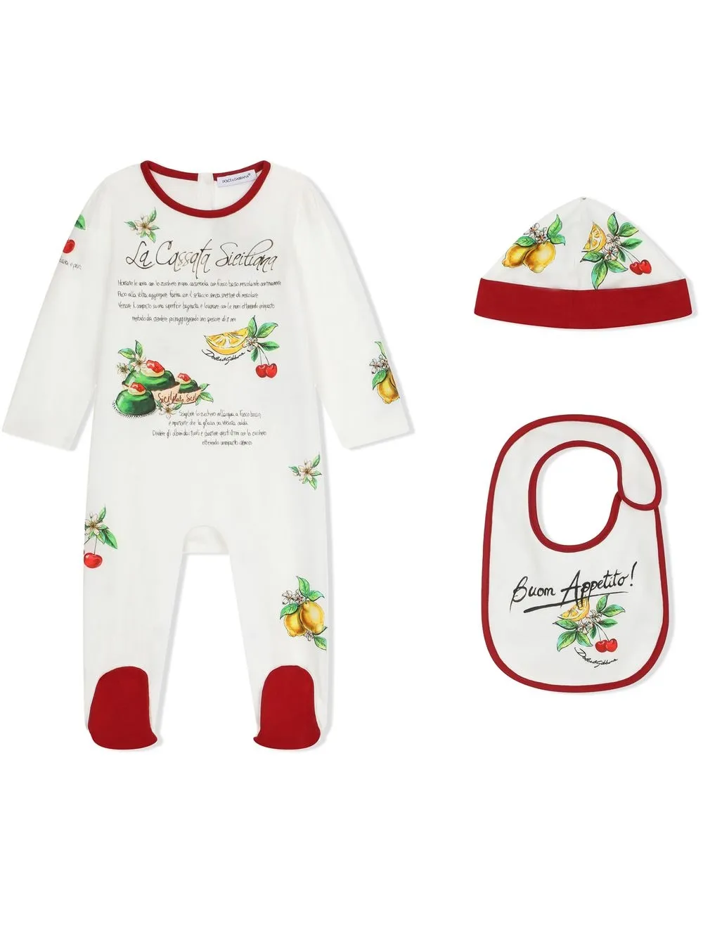 

Dolce & Gabbana Kids set de regalo Buon Appetito - Blanco