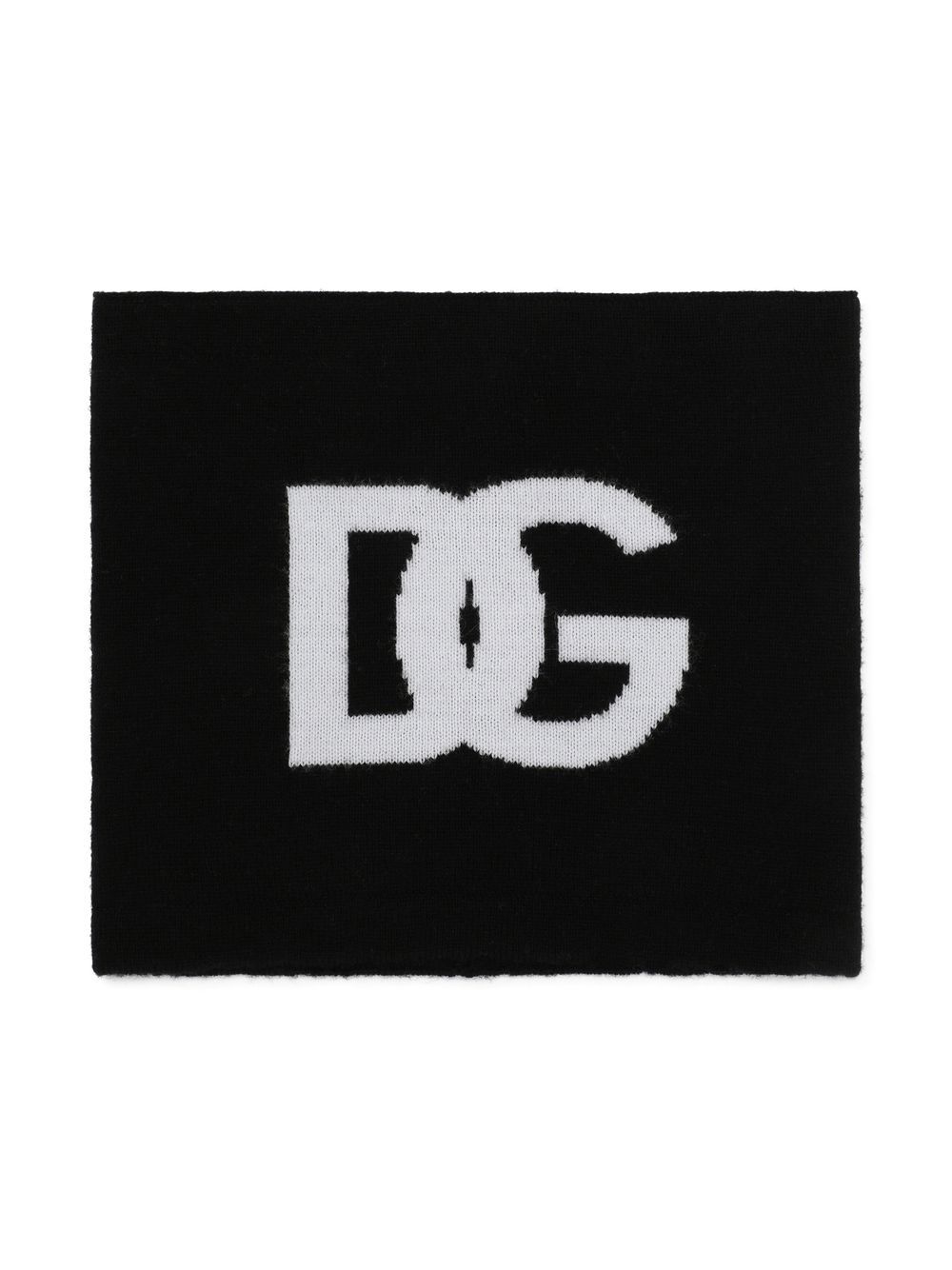 

Dolce & Gabbana Kids intarsia logo wool snood - Black