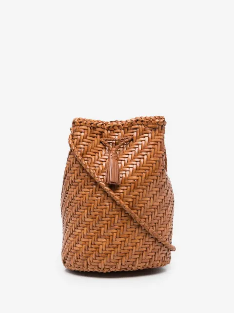 DRAGON DIFFUSION Pompom Double Jump woven bucket bag