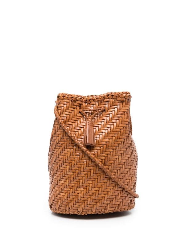 DRAGON DIFFUSION Pompom Double Jump Woven Bucket Bag - Farfetch