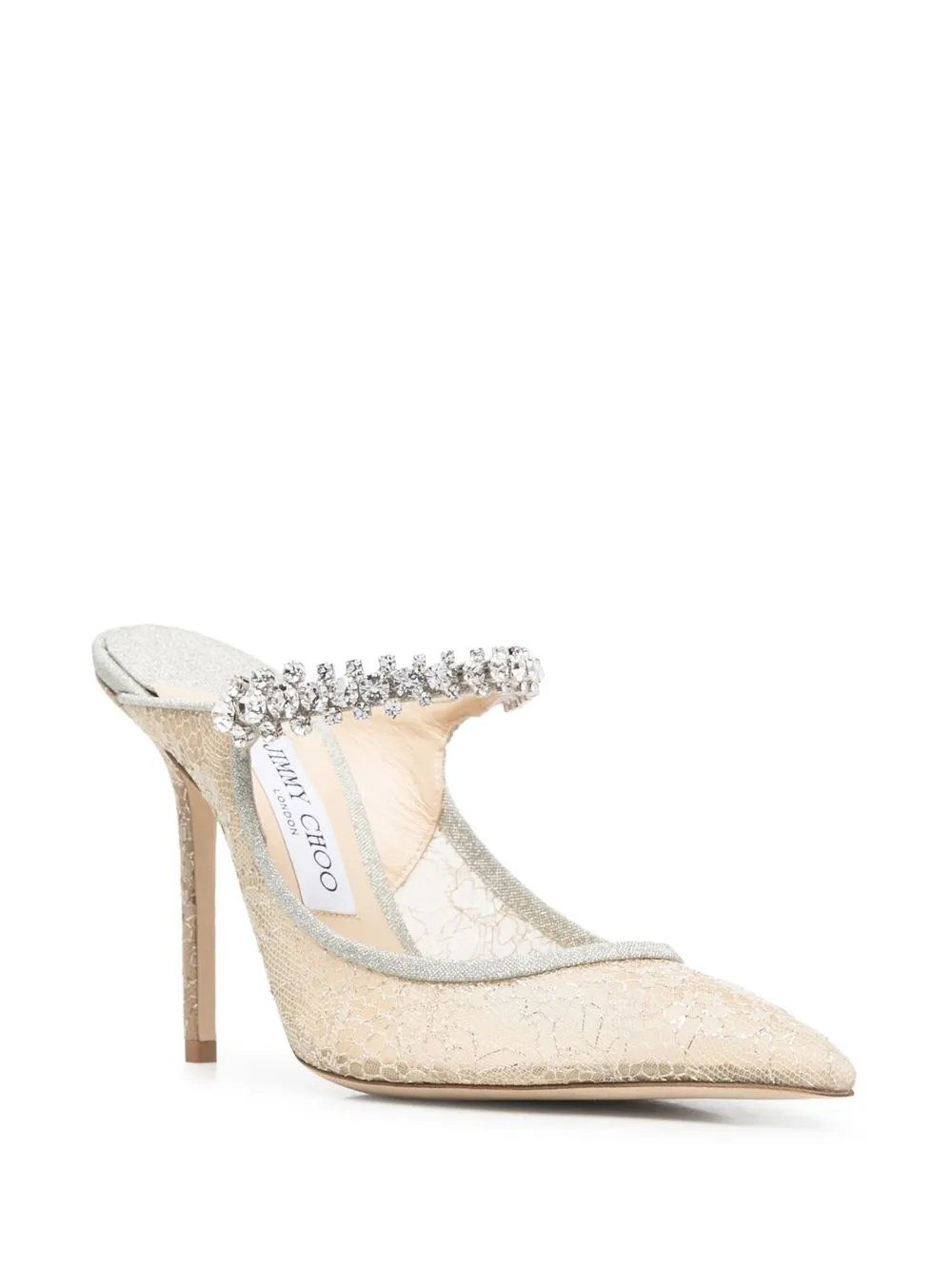 jimmy choo crystal embellished mules