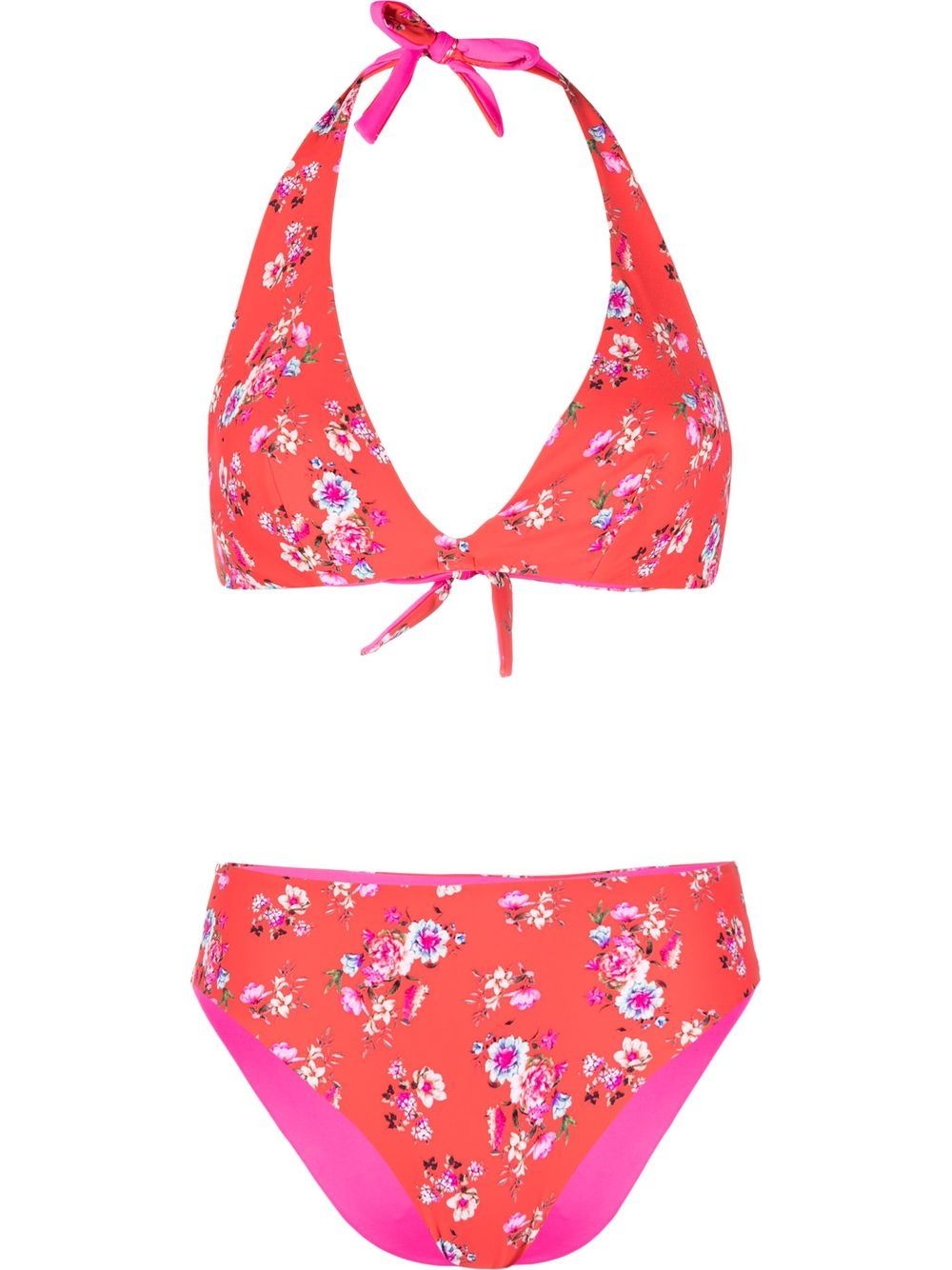 

Fisico bikini reversible con cuello halter - Naranja