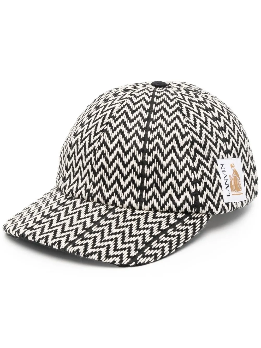 

Lanvin gorra con estampado en zigzag - Negro