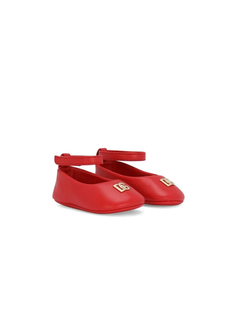 

Dolce & Gabbana Kids flats con placa del logo - Rojo