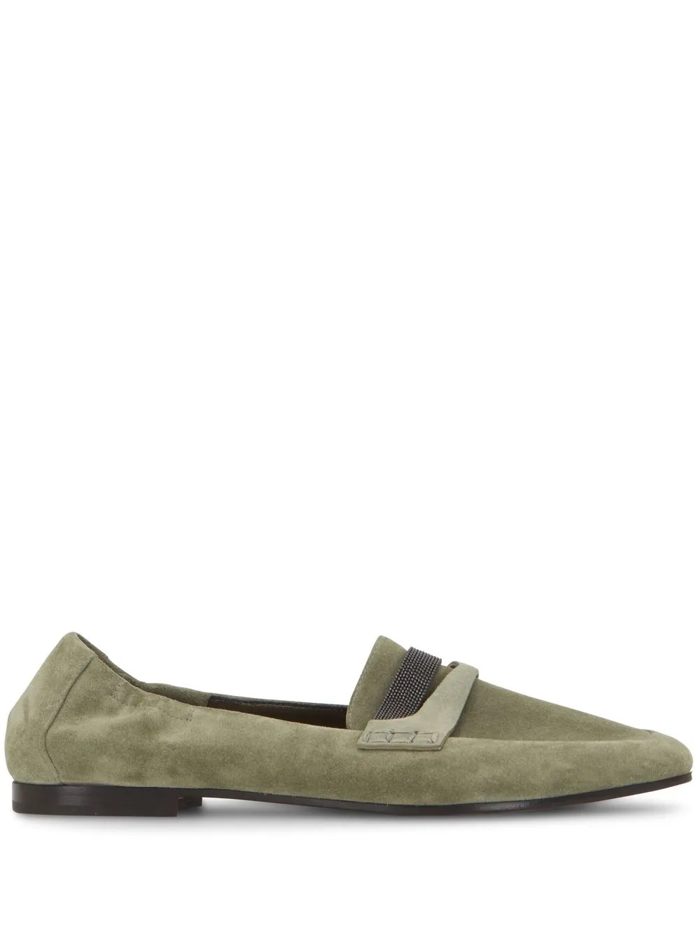 

Brunello Cucinelli mocasines de gamuza - Verde