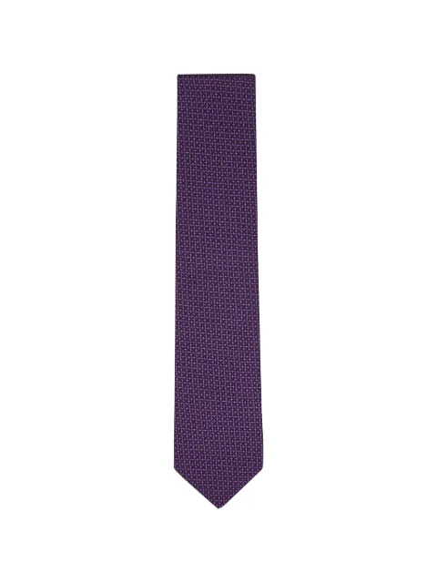 Canali geometric-pattern silk tie