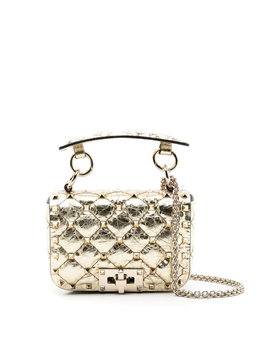 Valentino Rockstud Small Metallic Shoulder Bag