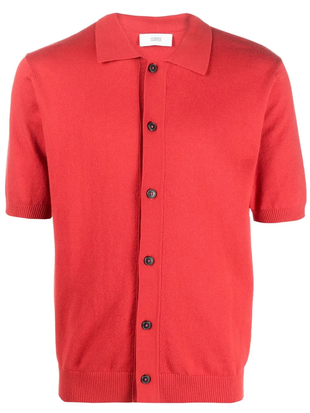 

Closed buttoned short-sleeve polo shirt - Red