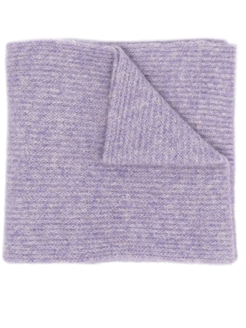 

Closed ribbed-knit alpaca scarf - Purple