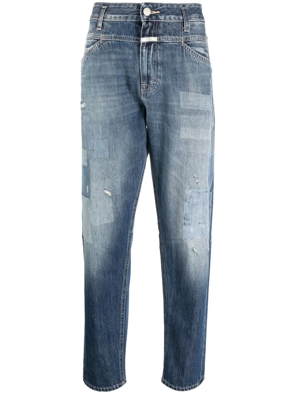 

Closed jeans X-Lent con diseño patchwork - Azul