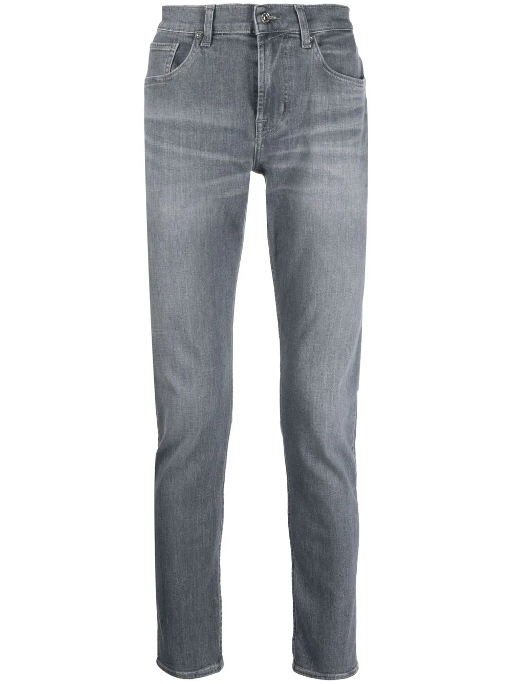 

7 For All Mankind skinny jeans con efecto lavado - Gris