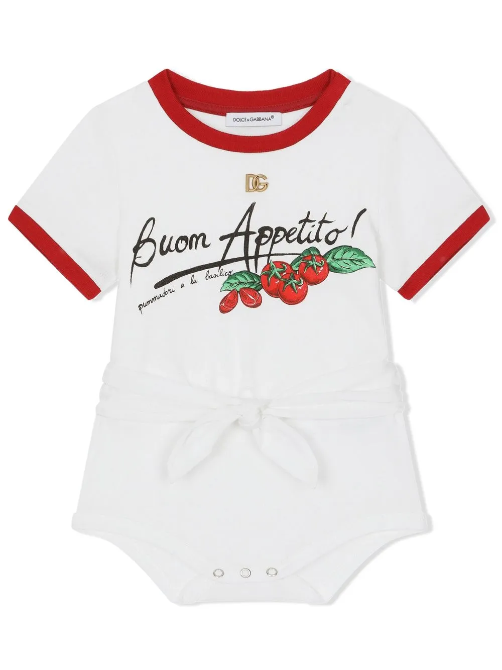 

Dolce & Gabbana Kids pelele Buon appetito - Blanco