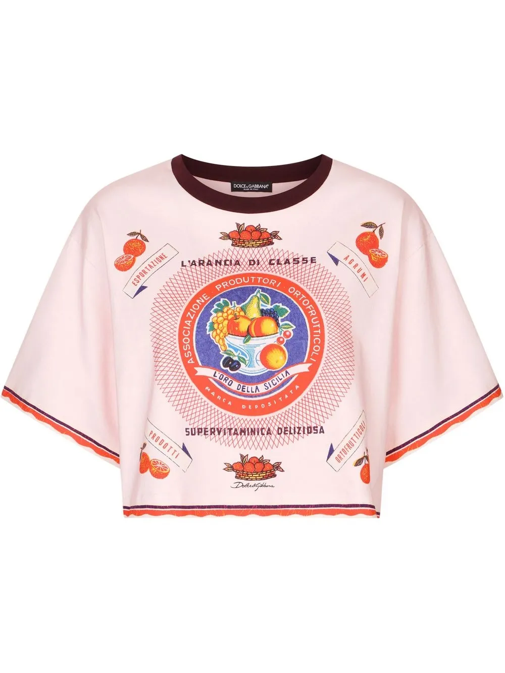 

Dolce & Gabbana playera con estampado naranja - Rosado