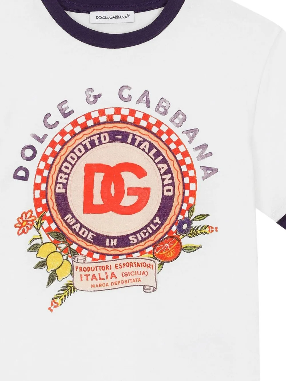 Dolce Gabbana Kids logo print short sleeve T shirt White FARFETCH