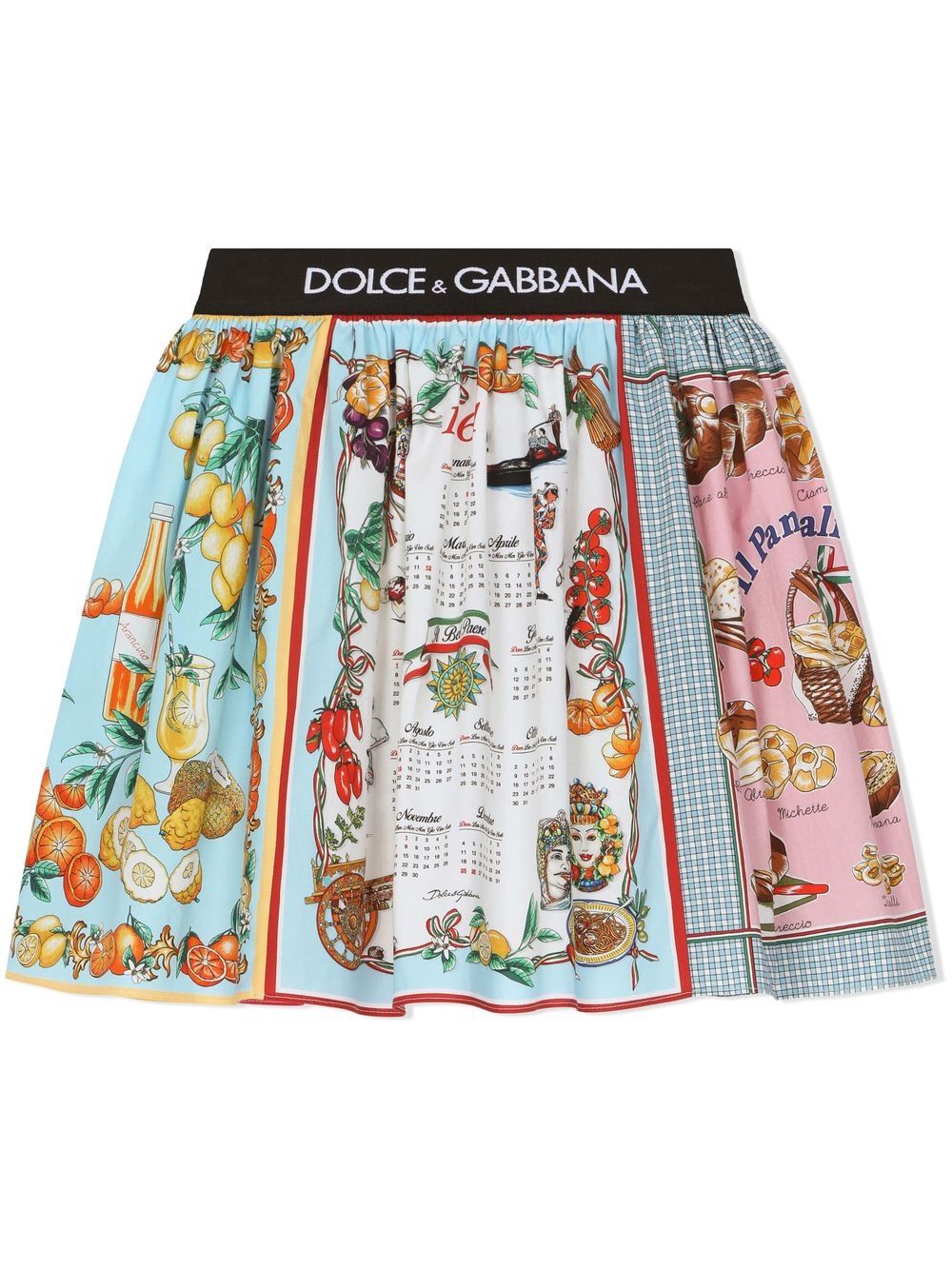 

Dolce & Gabbana Kids falda con logo en la pretina - Azul