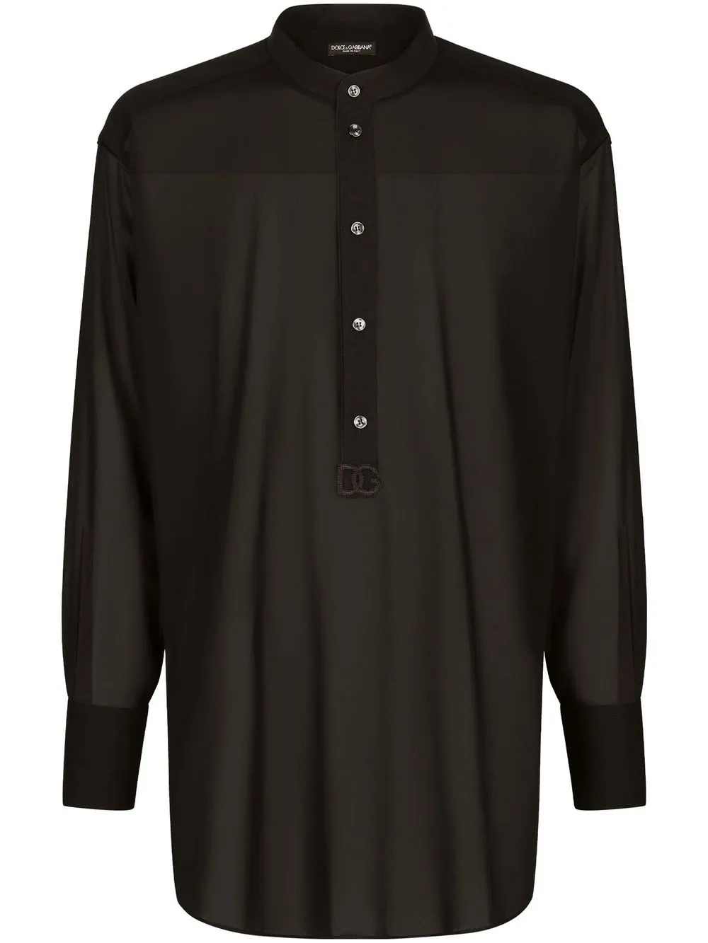 

Dolce & Gabbana camisa con cuello mao - Negro