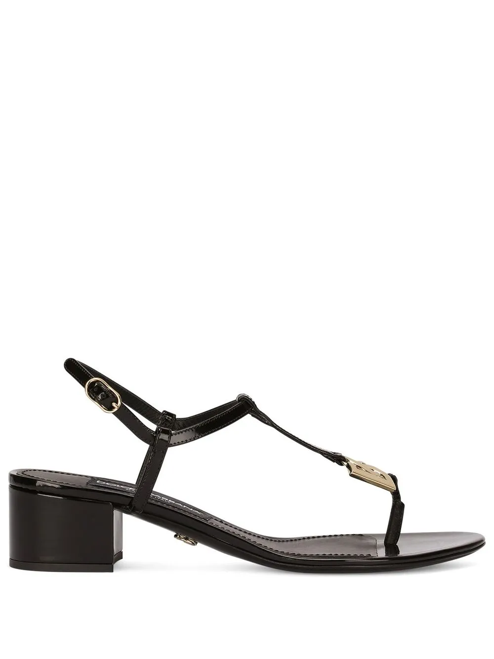 

Dolce & Gabbana DG logo thong 40mm sandals - Black