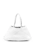 DRAGON DIFFUSION Santa Croce interwoven leather tote bag - White