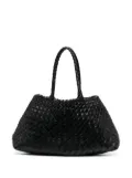DRAGON DIFFUSION Santa Croce interwoven leather tote bag - Black