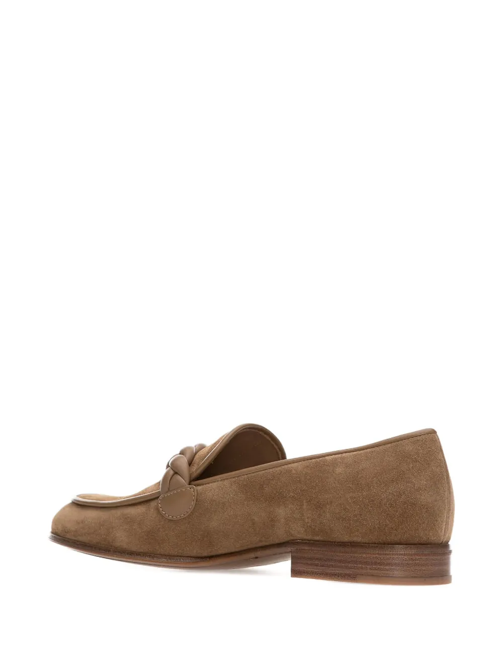 Gianvito Rossi braided suede loafers Brown