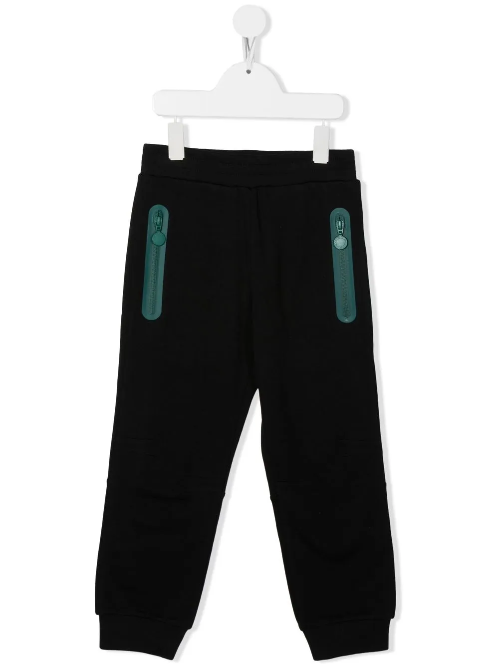 

Stella McCartney Kids contrasting-zip detail trousers - Black