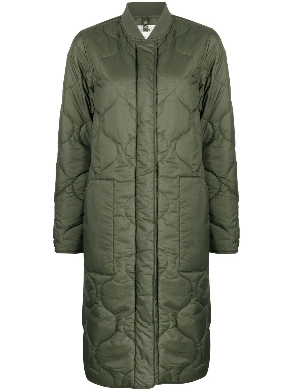 

Closed quilted long-sleeve jacket - Green