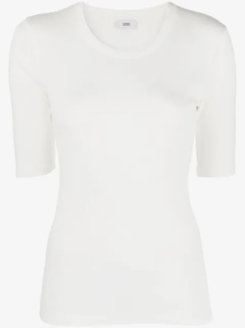 Closed round-neck short-sleeved T-shirt
