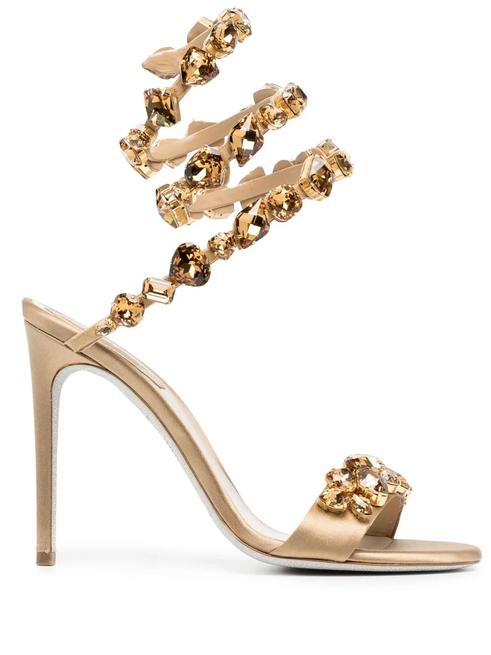 

René Caovilla gem-strap wraparound sandals - Gold