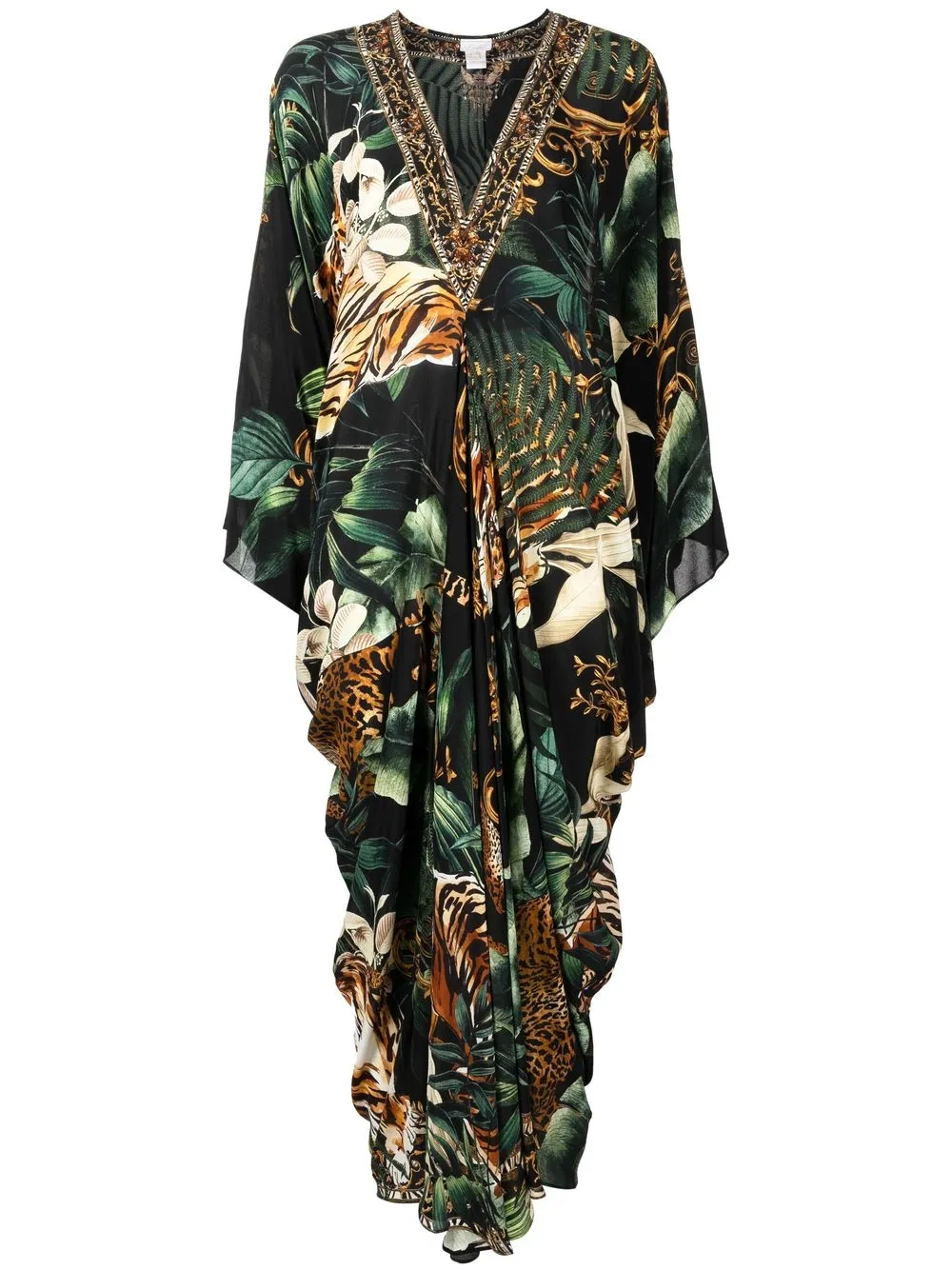 

Camilla Easy Tiger embellished print kaftan - Black