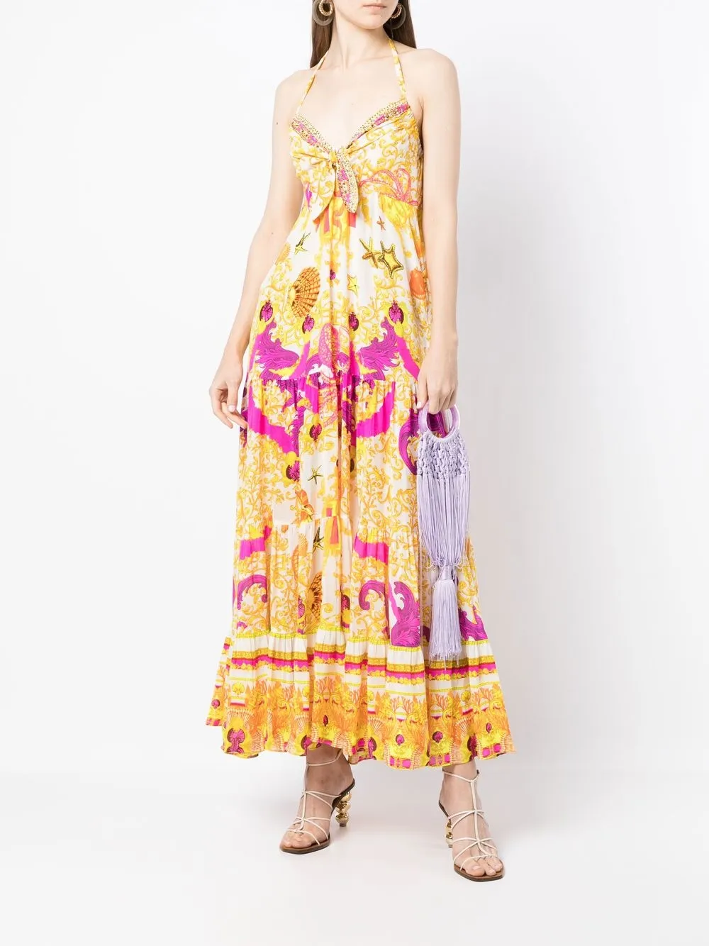 Camilla vestido midi con cuello halter y estampado gráfico | Vestidos de día | Image 2