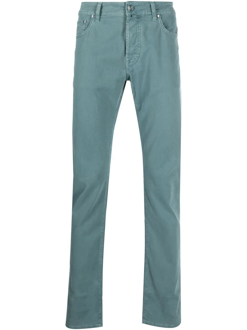 

Jacob Cohën skinny-cut logo-patch trousers - Green