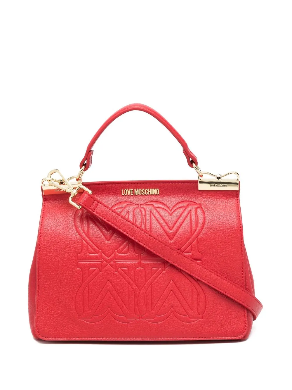 

Love Moschino bolsa con logo en relieve - Rojo