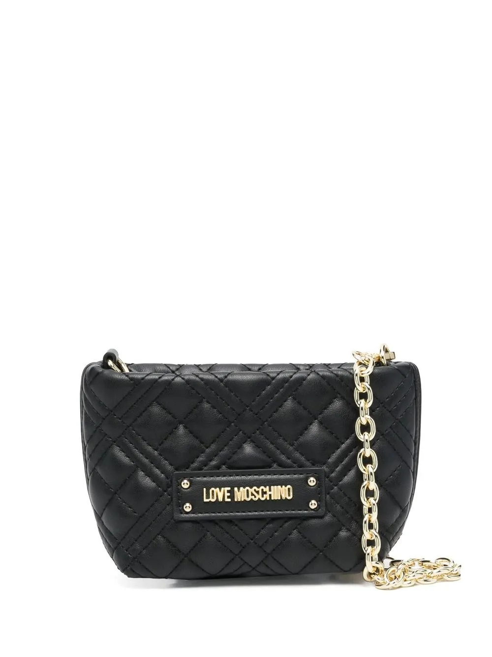 

Love Moschino bolsa crossbody con aplique del logo - Negro