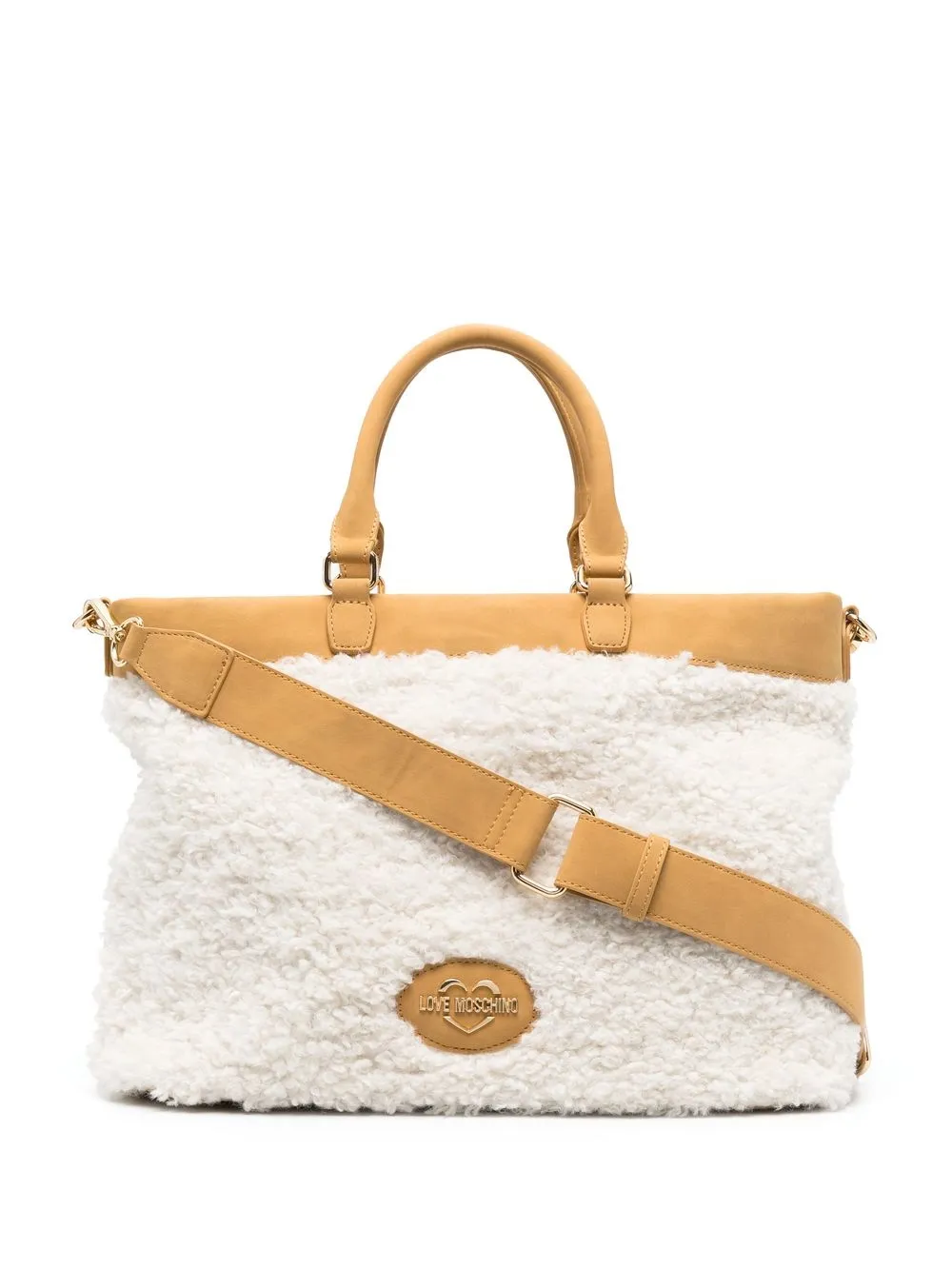 

Love Moschino tote mediano texturizado - Blanco