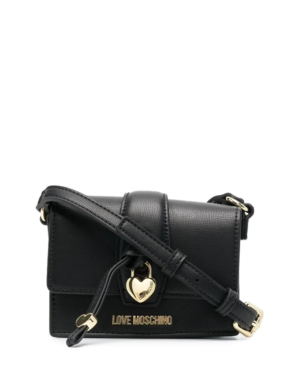 

Love Moschino bolsa crossbody con detalle de candado - Negro