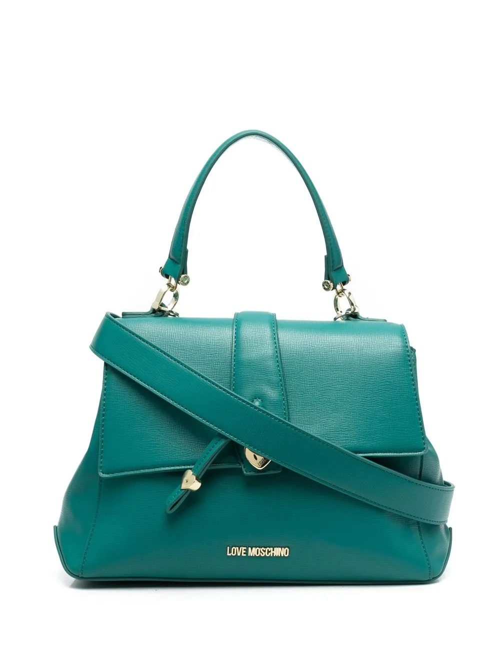 

Love Moschino tote con placa del logo - Verde