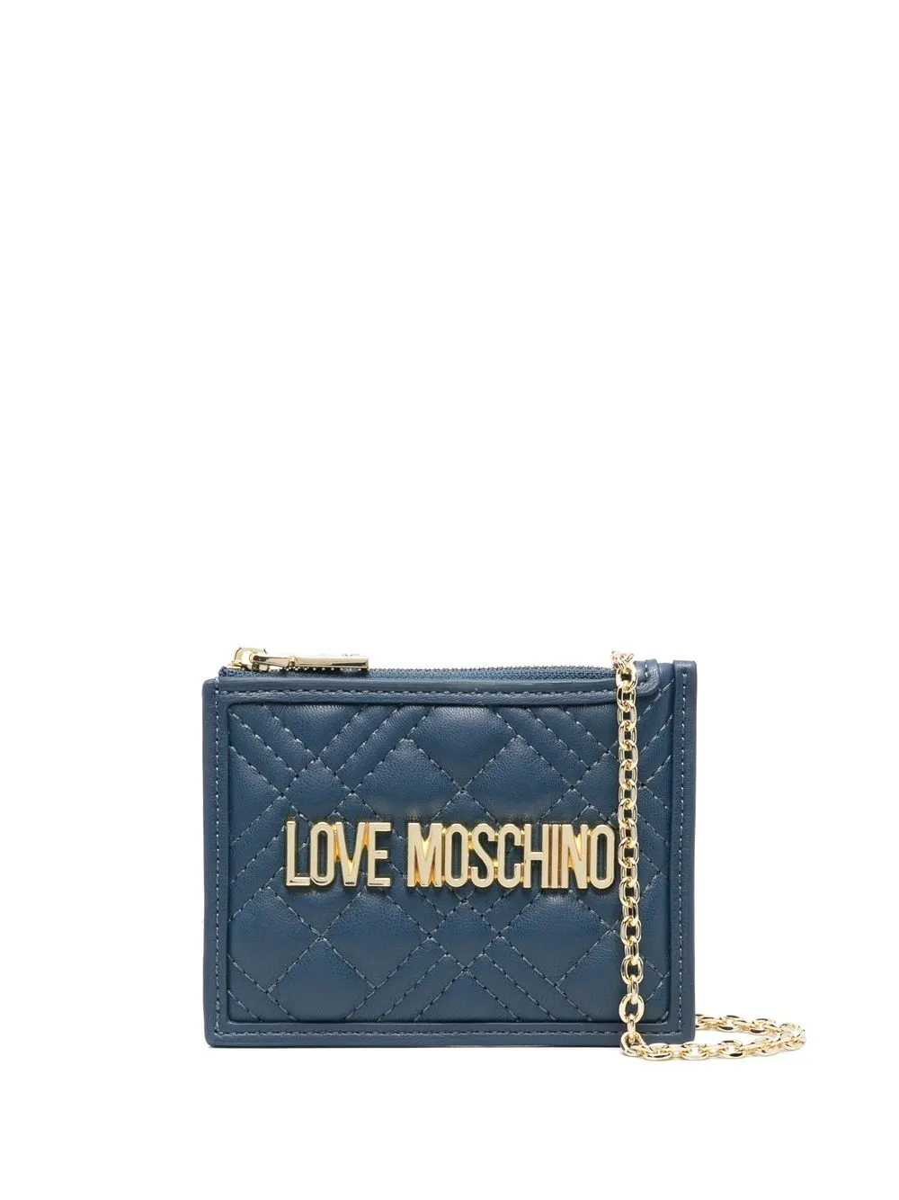 

Love Moschino cartera capitonada con logo - Azul