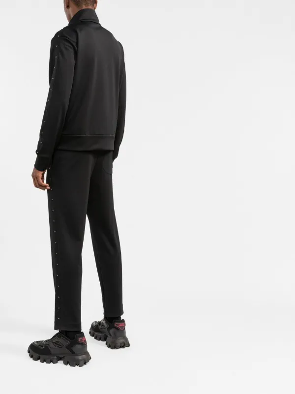 Moncler Stud Embellished Zipped Jacket Farfetch