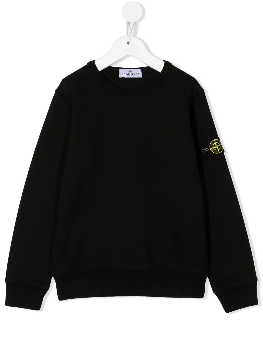 

Stone Island Junior sudadera con parche del logo - Negro