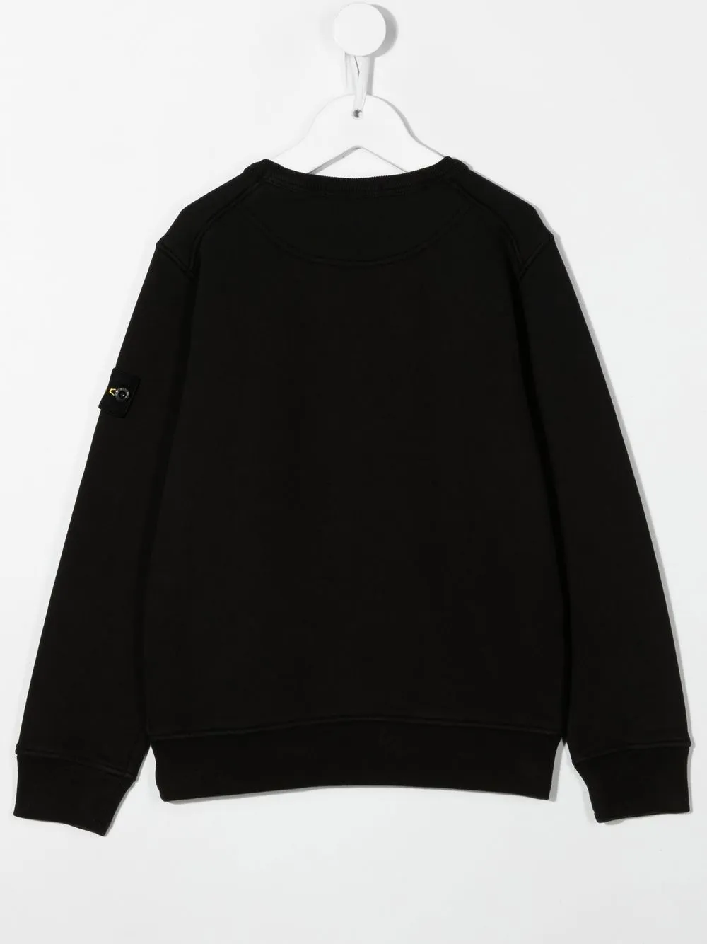 Stone Island Junior Sweater met logopatch - Zwart