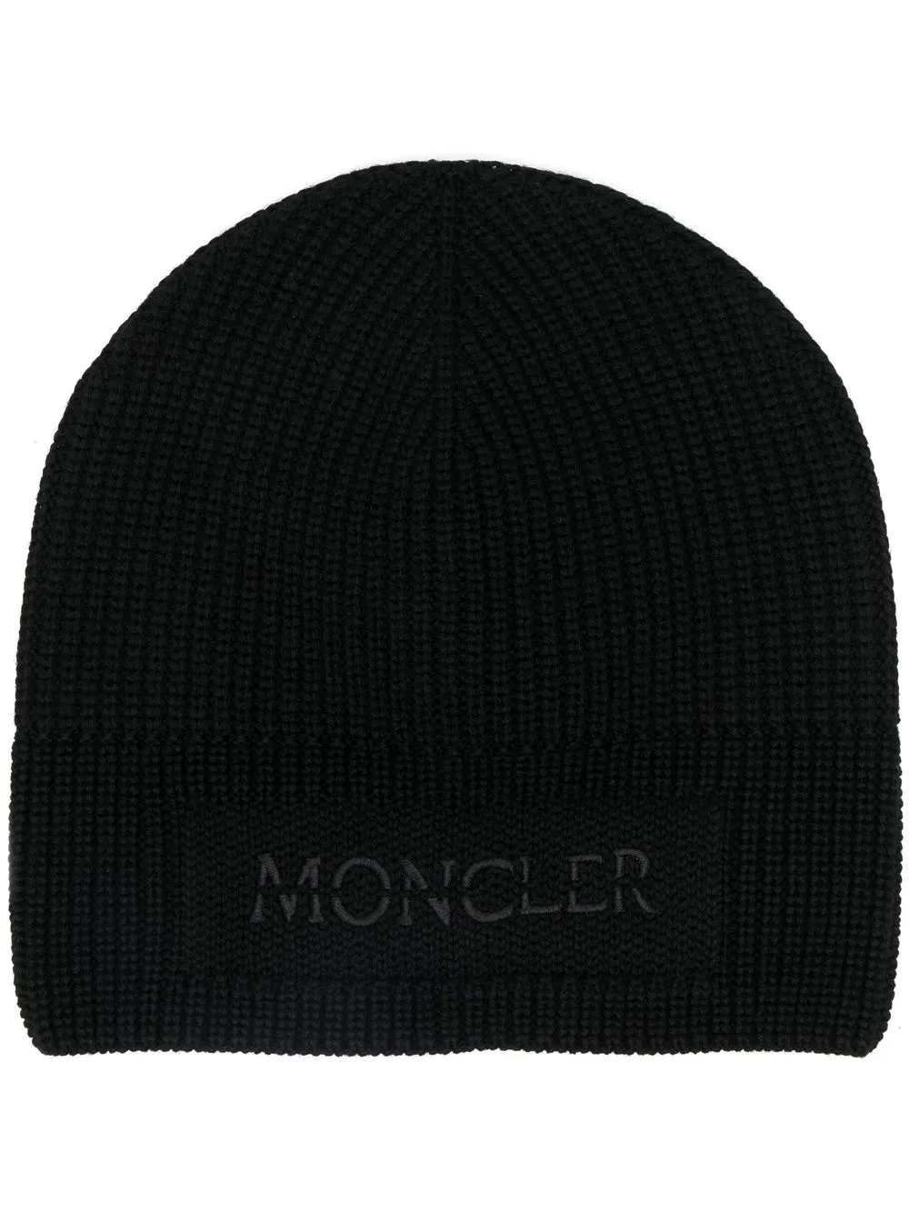 

Moncler boina con logo bordado - Negro