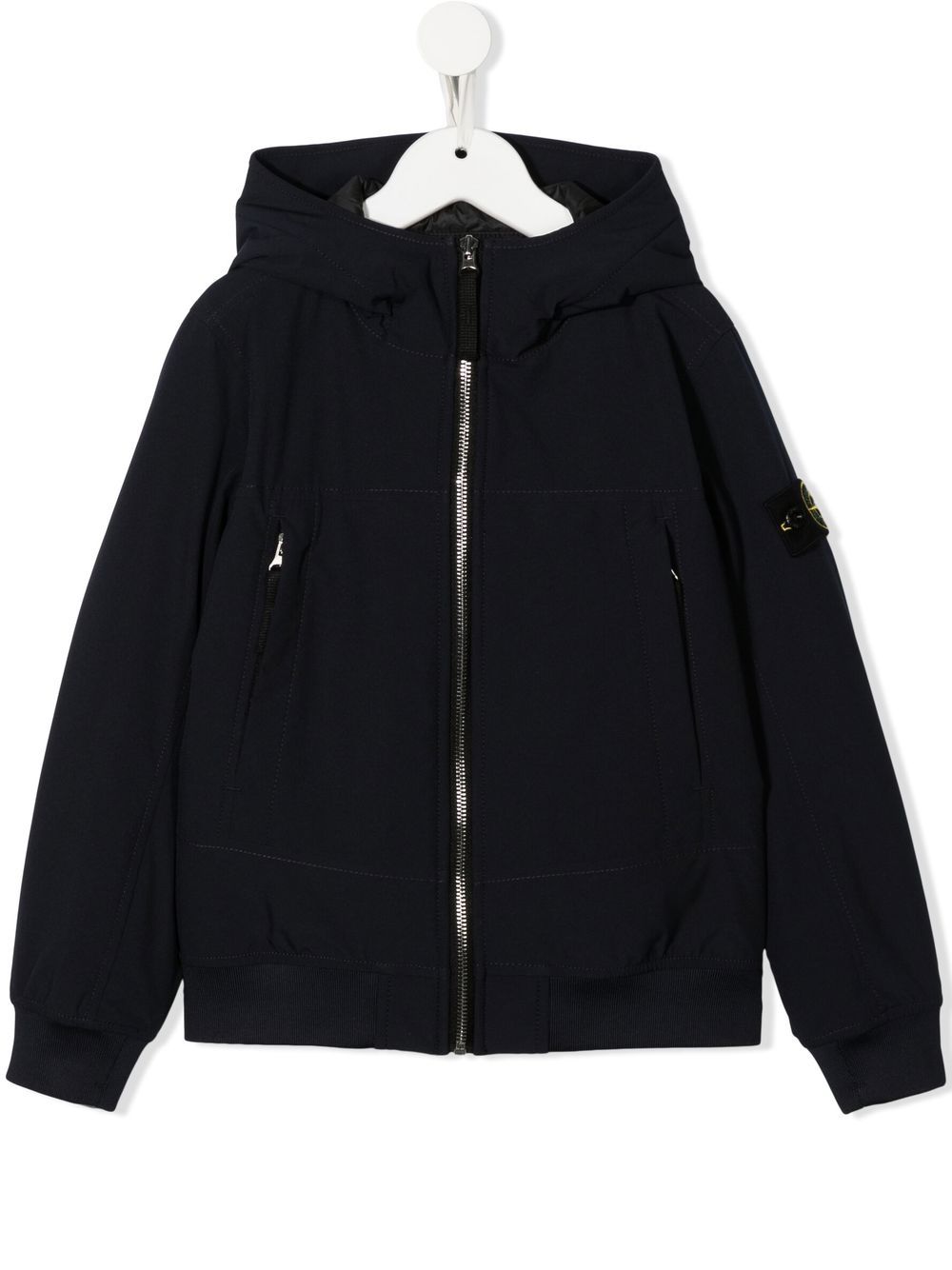 Image 1 of Stone Island Junior logo-patch zipped jacket