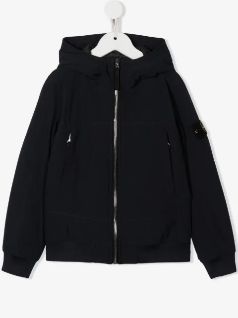 Stone Island Junior veste zippée à patch logo
