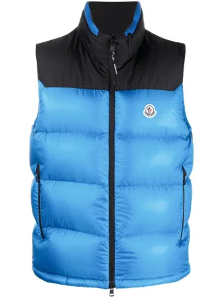 Moncler body warmer blue best sale