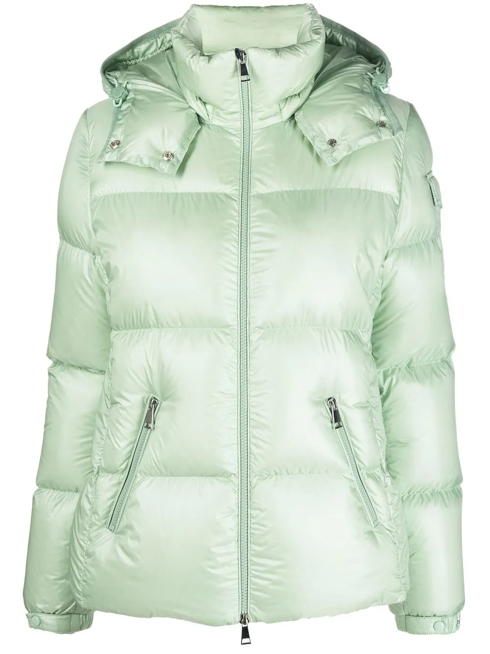 

Moncler chamarra capitonada con parche del logo - Verde