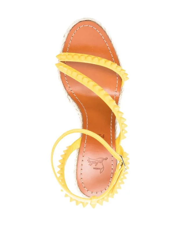 【関税送料込】ルブタン Mafaldina Zeppa Spike Platform Wedge Christian Louboutin Mafaldina Zeppa Leather Espadrille