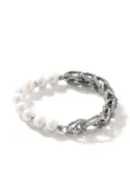 John Hardy Asli Link 10.5mm freshwater pearl bracelet - Silver