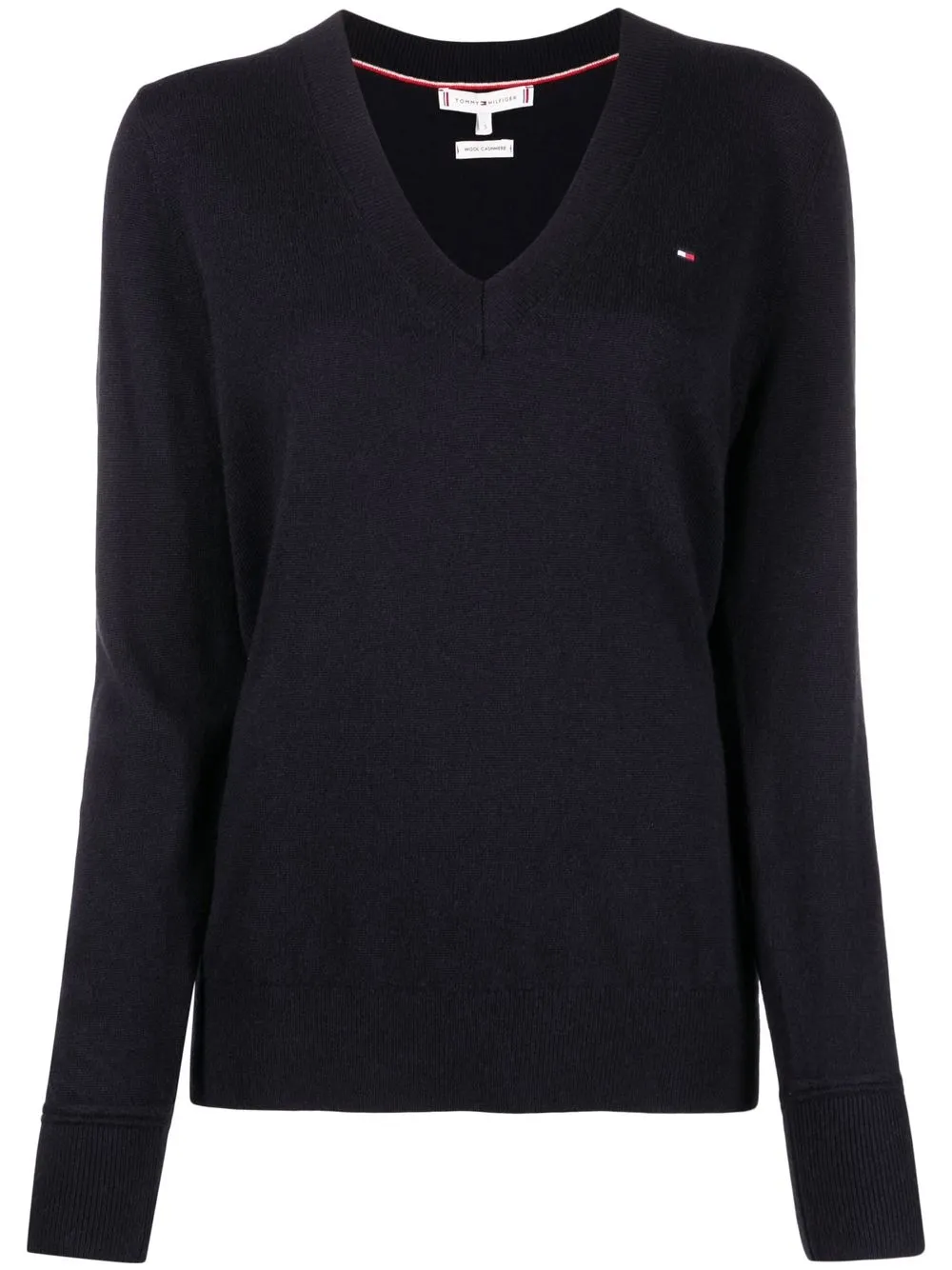 

Tommy Hilfiger logo-embroidered knitted jumper - Blue