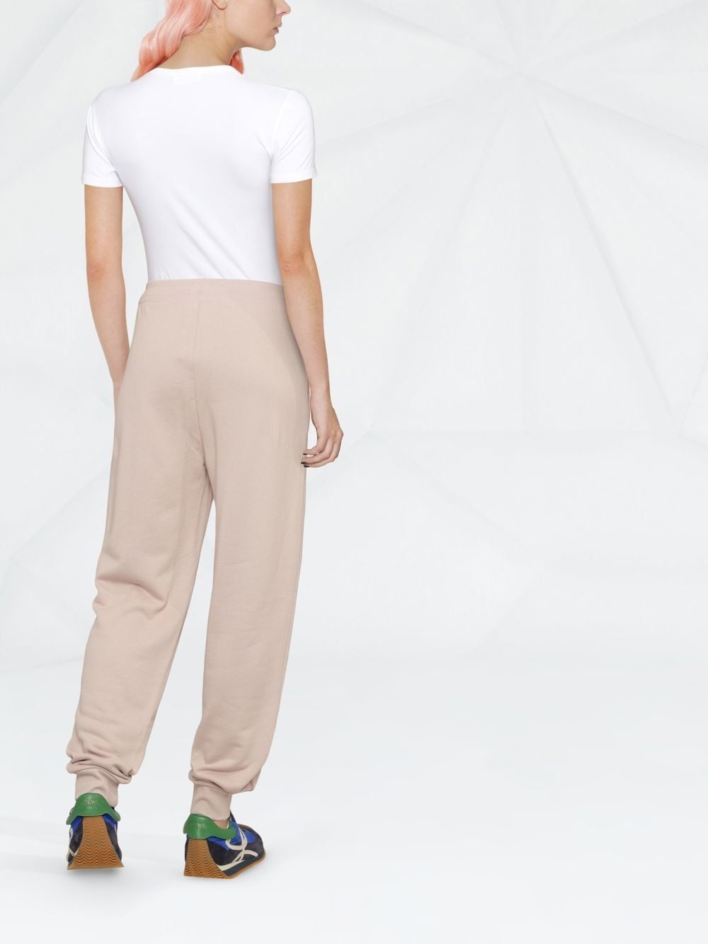 Shop Tommy Hilfiger Elasticated Track Pants In Nude